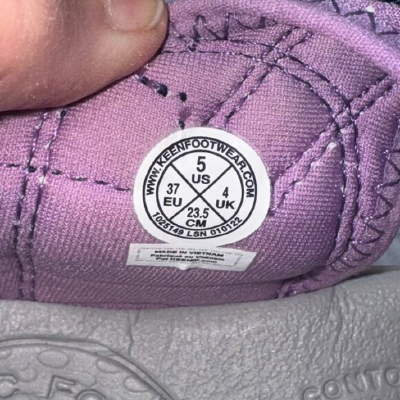 Keen Seacamp CNX Girls Lilac Sky Blue/Purple Floral Water Sandals Size 5 - Picture 10 of 12